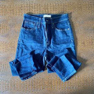 Madewell Curvy High Rise Skinny, Dark Wash, 27